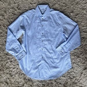 Calvin Klein Light Blue Pinstripe Men's Dress Shirt